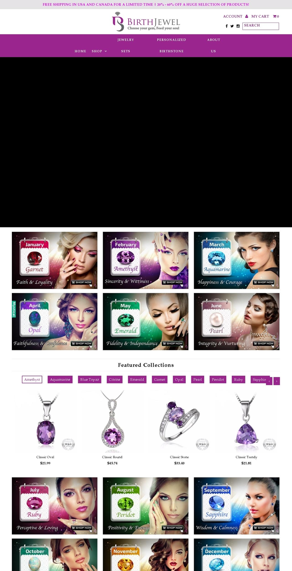 birthjewel.com — Shopify storefront screenshot