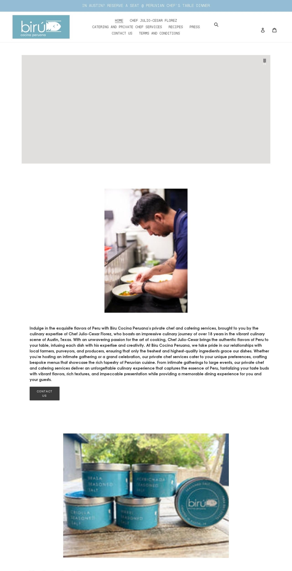 birucocinaperuana.com shopify website screenshot