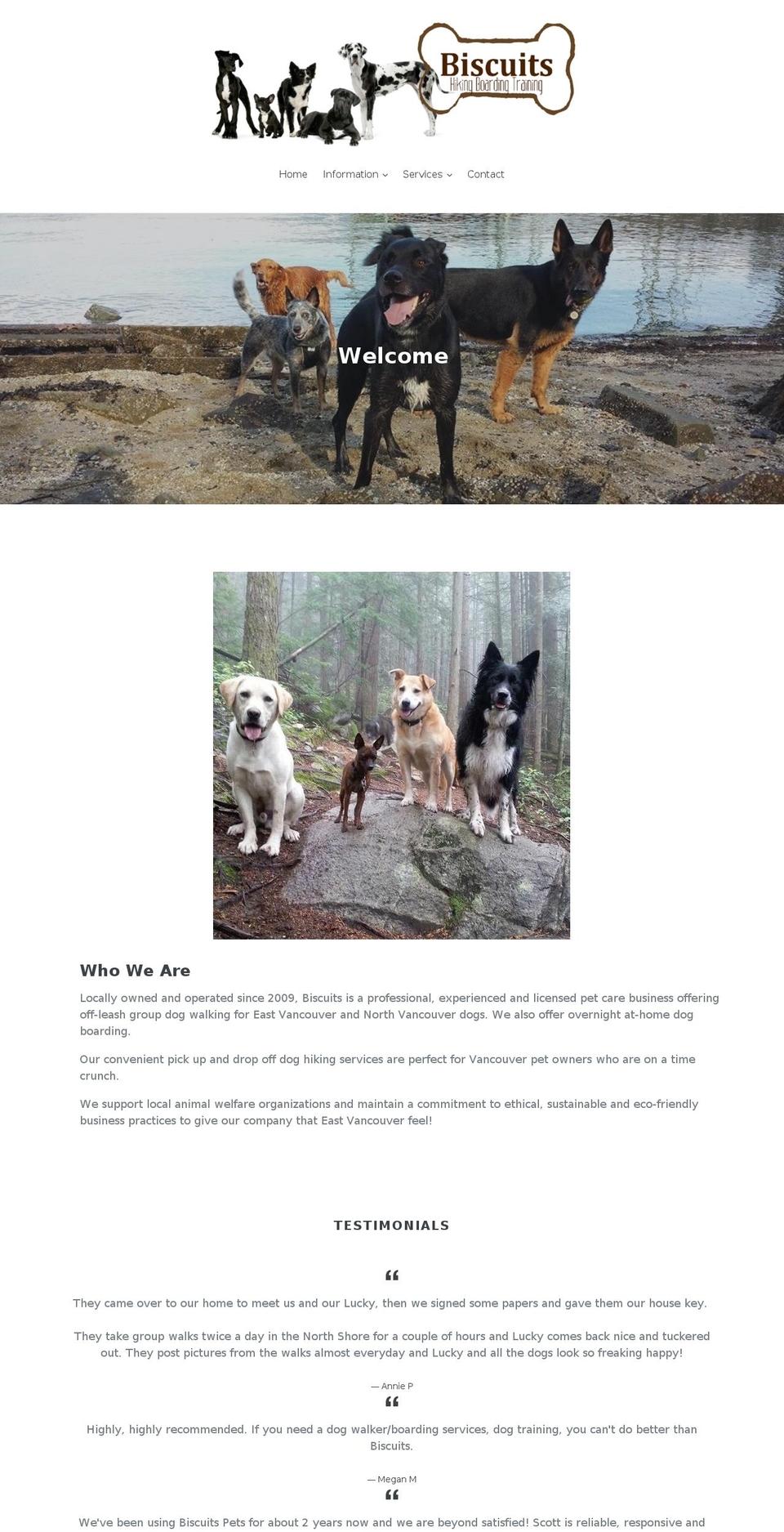 biscuitspetservices.com shopify website screenshot