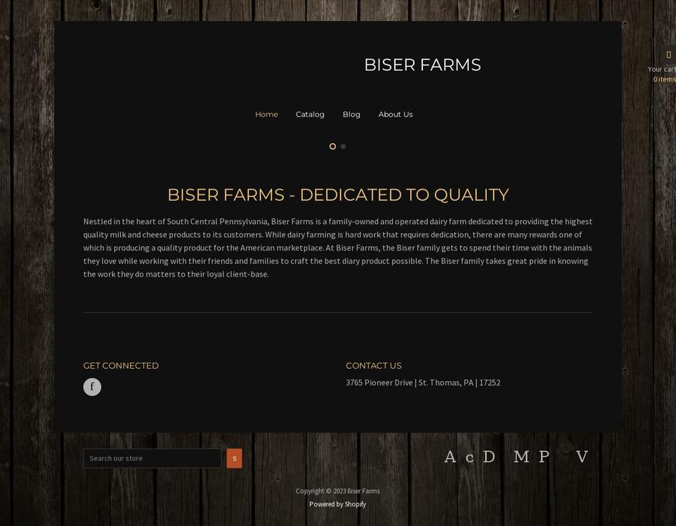 biser-farms.myshopify.com shopify website screenshot