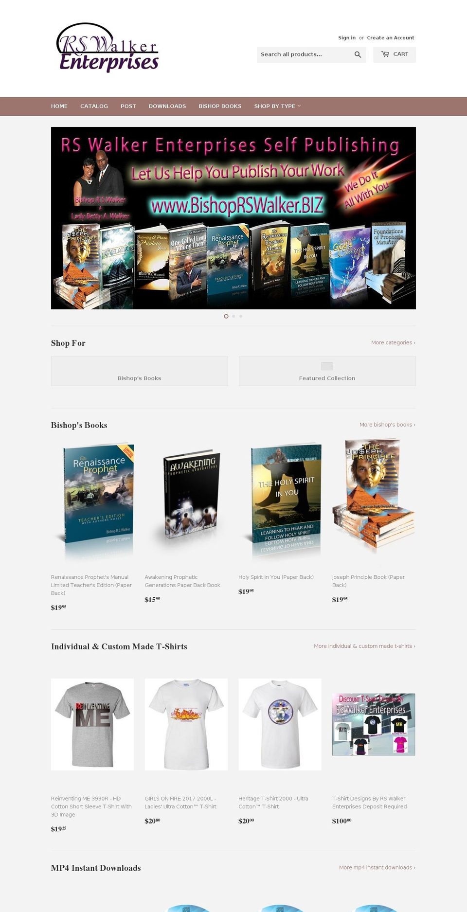 bishoprswalkerproducts.com shopify website screenshot