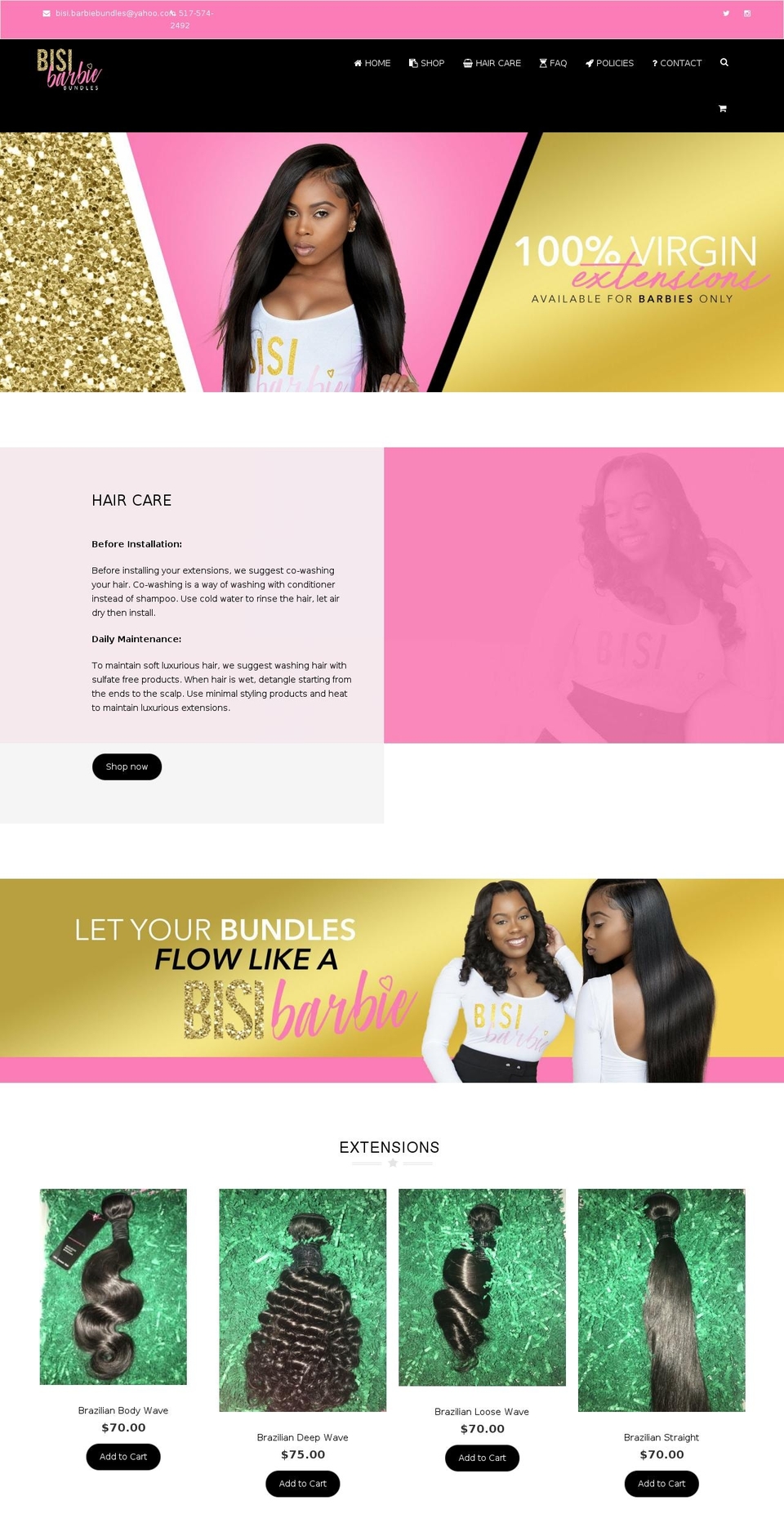 Bisi Barbie Theme by LMG Shopify theme site example bisi-barbie-bundles.com