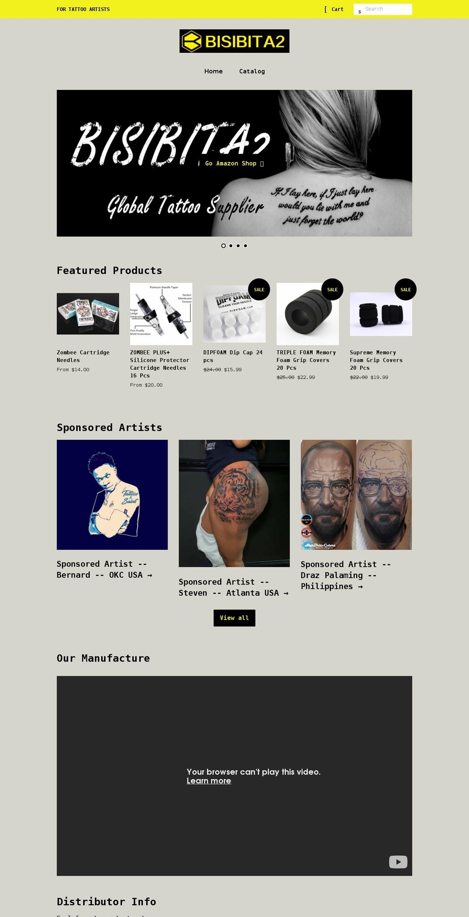 bisibita2supply.com shopify website screenshot