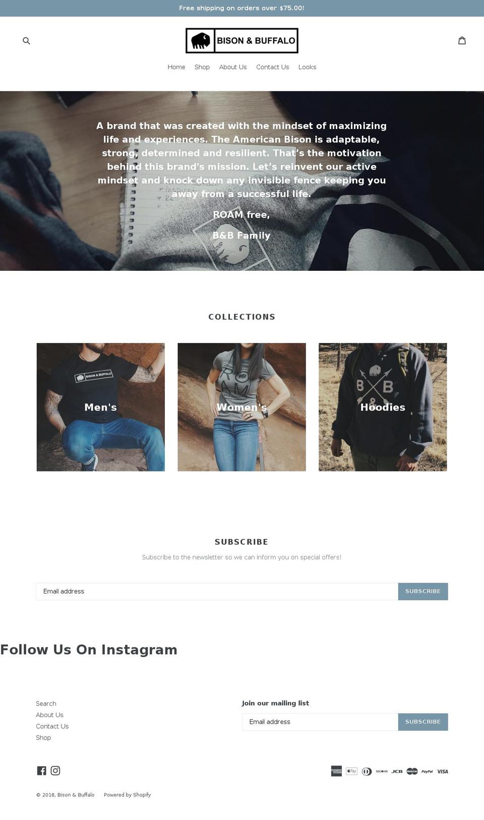 bisonandbuffalo.com shopify website screenshot