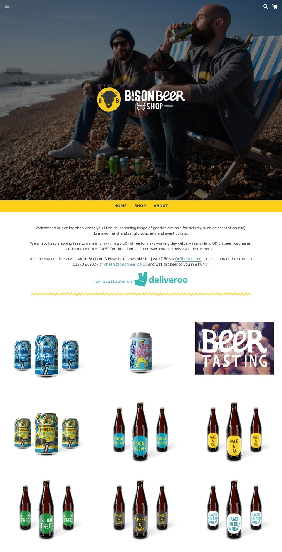 bisonbeer.myshopify.com shopify website screenshot