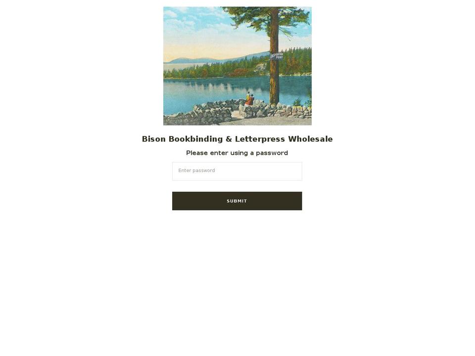 bisonbookbindingwholesale.com shopify website screenshot