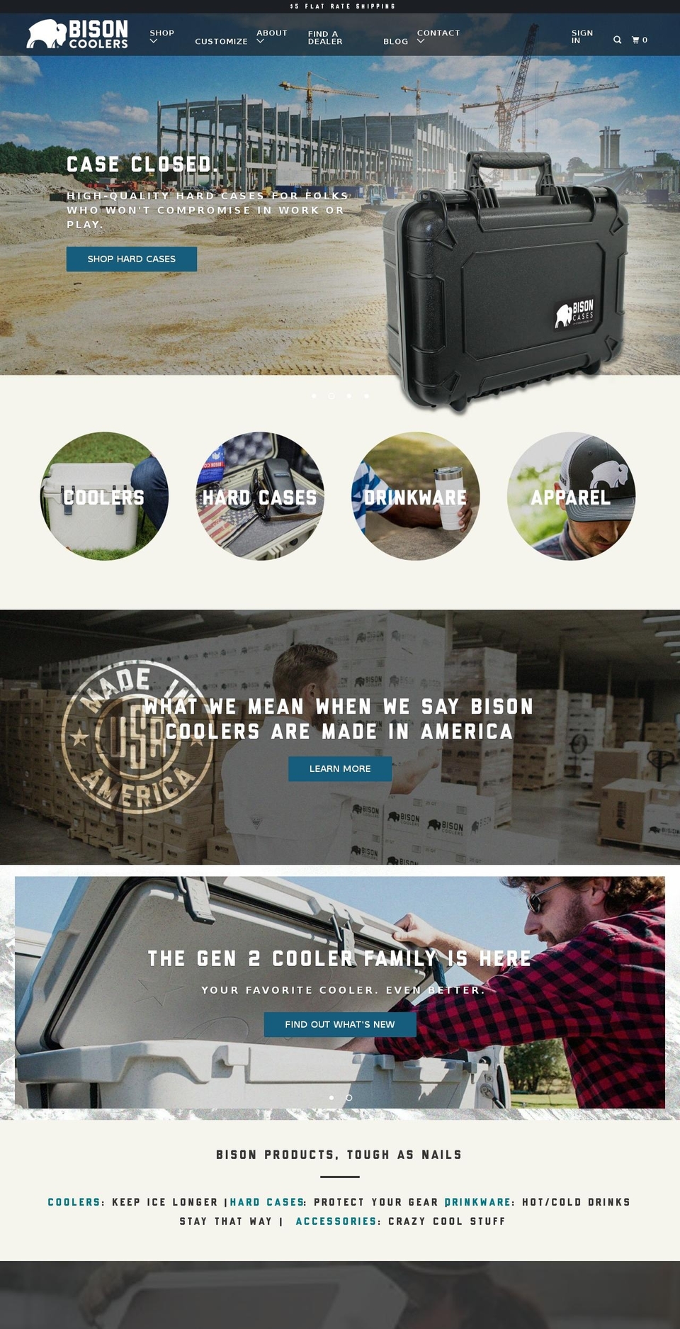 bisoncoolers.info shopify website screenshot