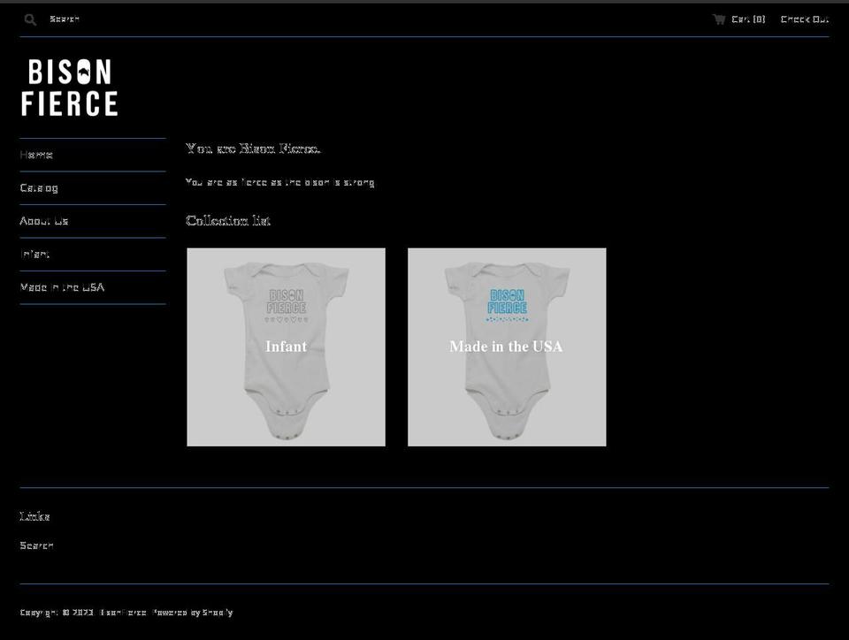 bisonfierce.com — Shopify storefront screenshot