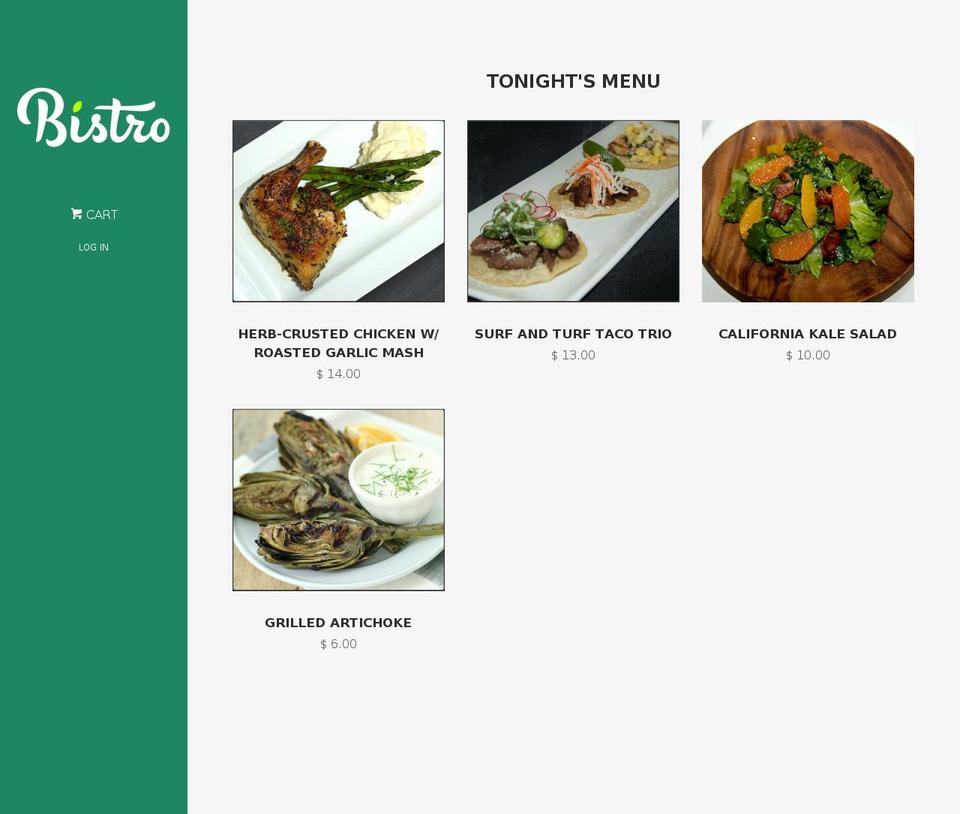 bistro.cc shopify website screenshot