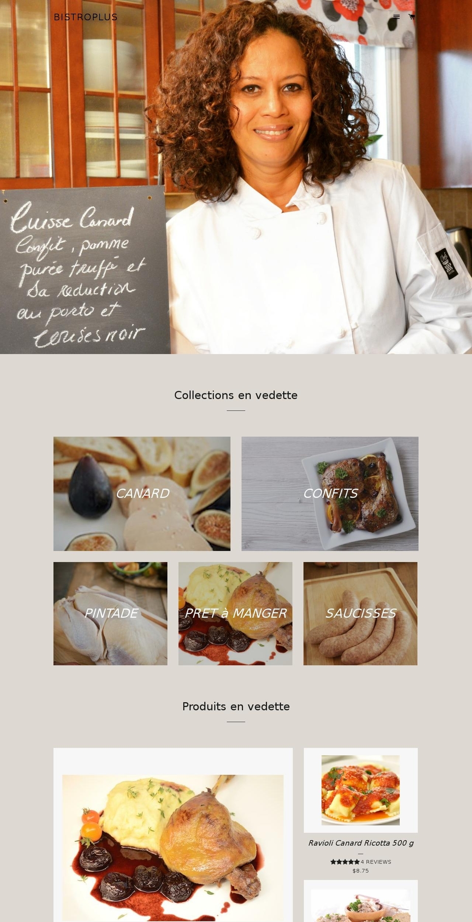 bistroplus.ca shopify website screenshot