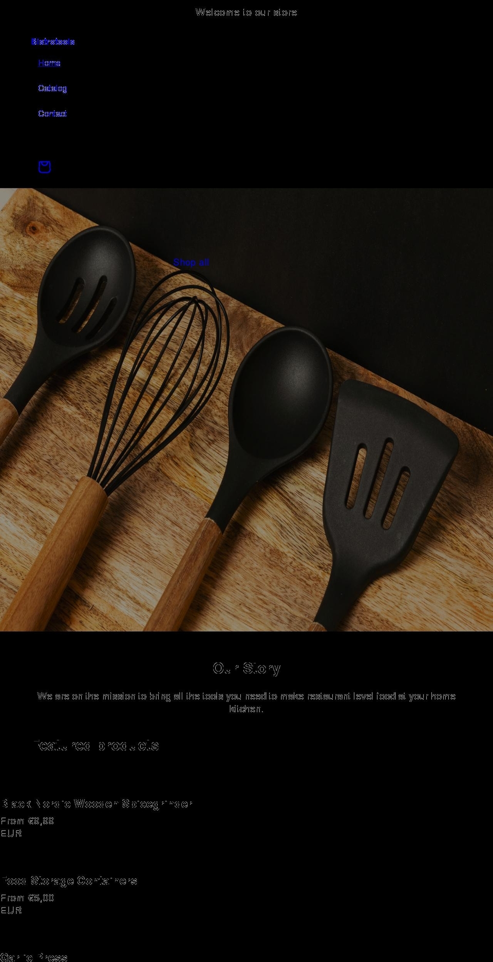 bistrotools.com shopify website screenshot