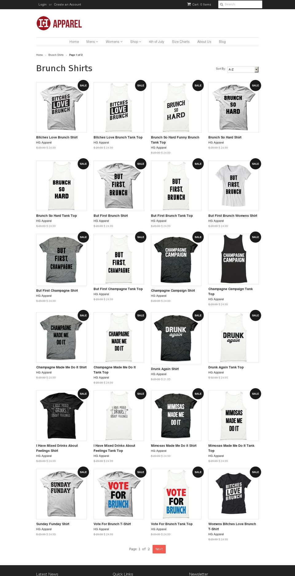 bitcheslovebrunch.com — Shopify storefront screenshot