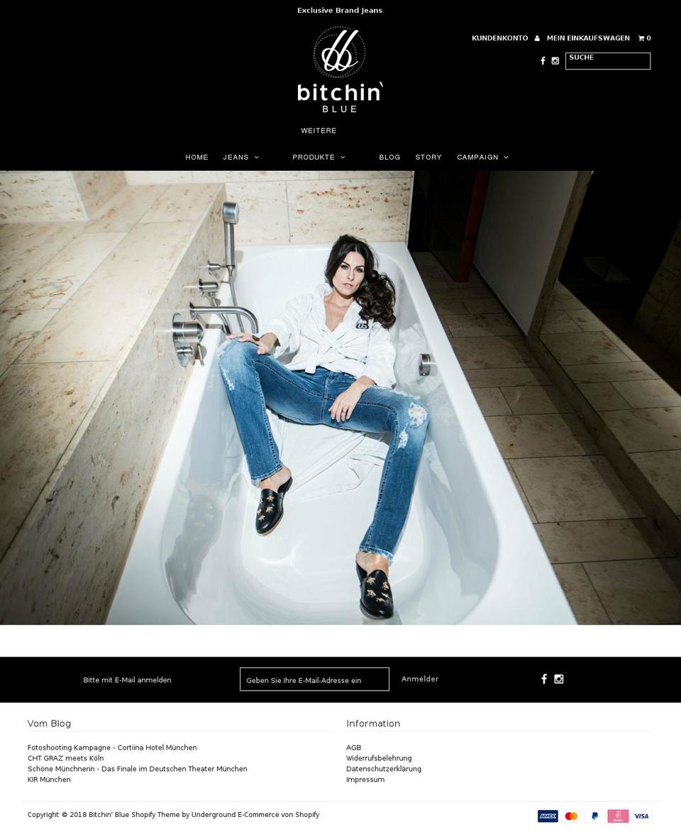 bitchinblue.com — Shopify storefront screenshot