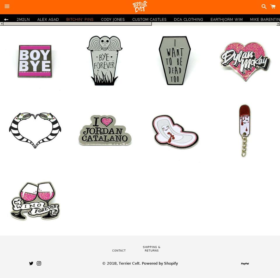 bitchinpins.com — Shopify storefront screenshot