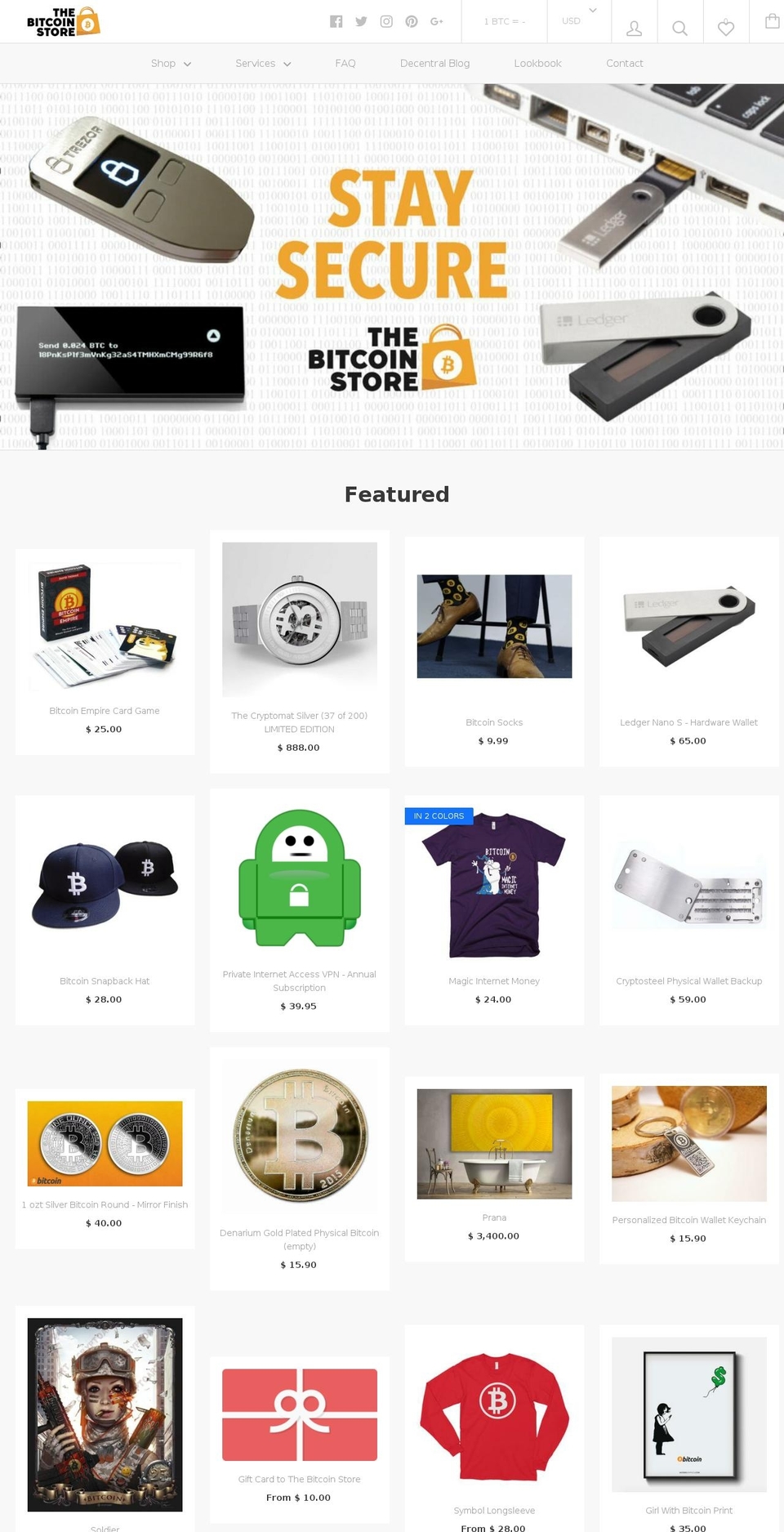 The Bitcoin Store - Digital Currency Theme Shopify theme site example bitcoinbased.com