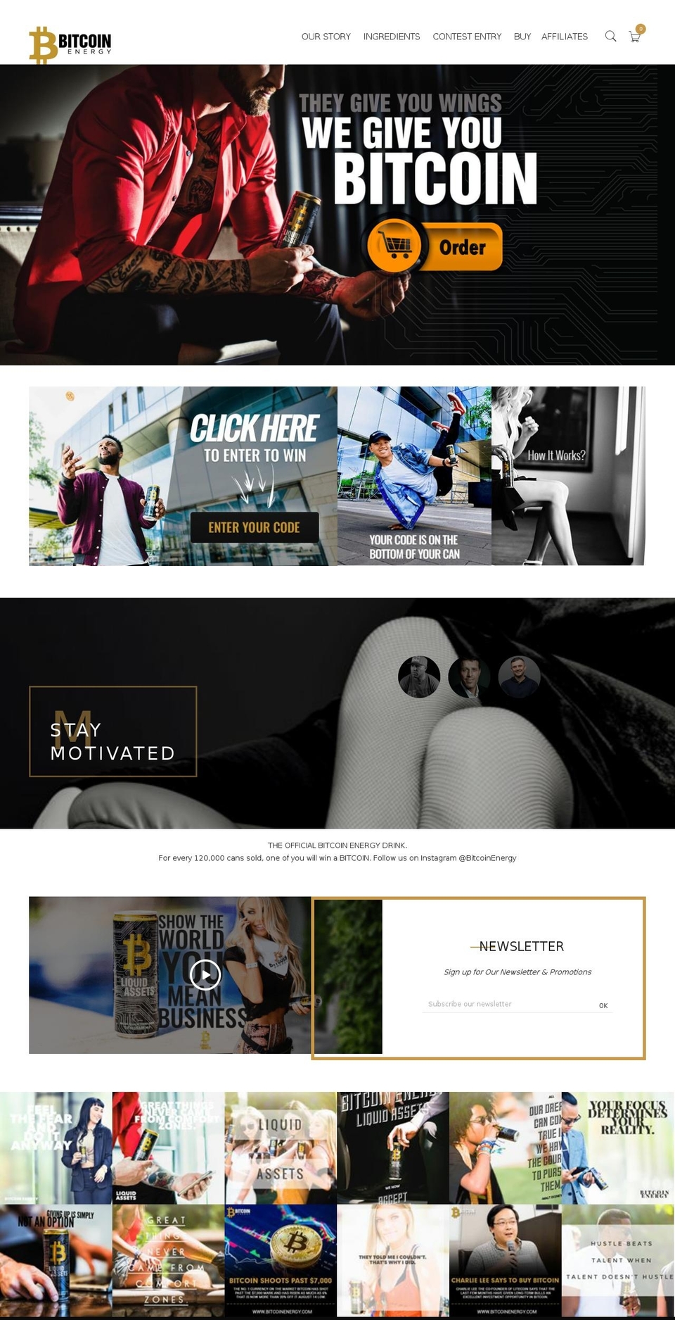 bitcoinenergy.com — Shopify storefront screenshot