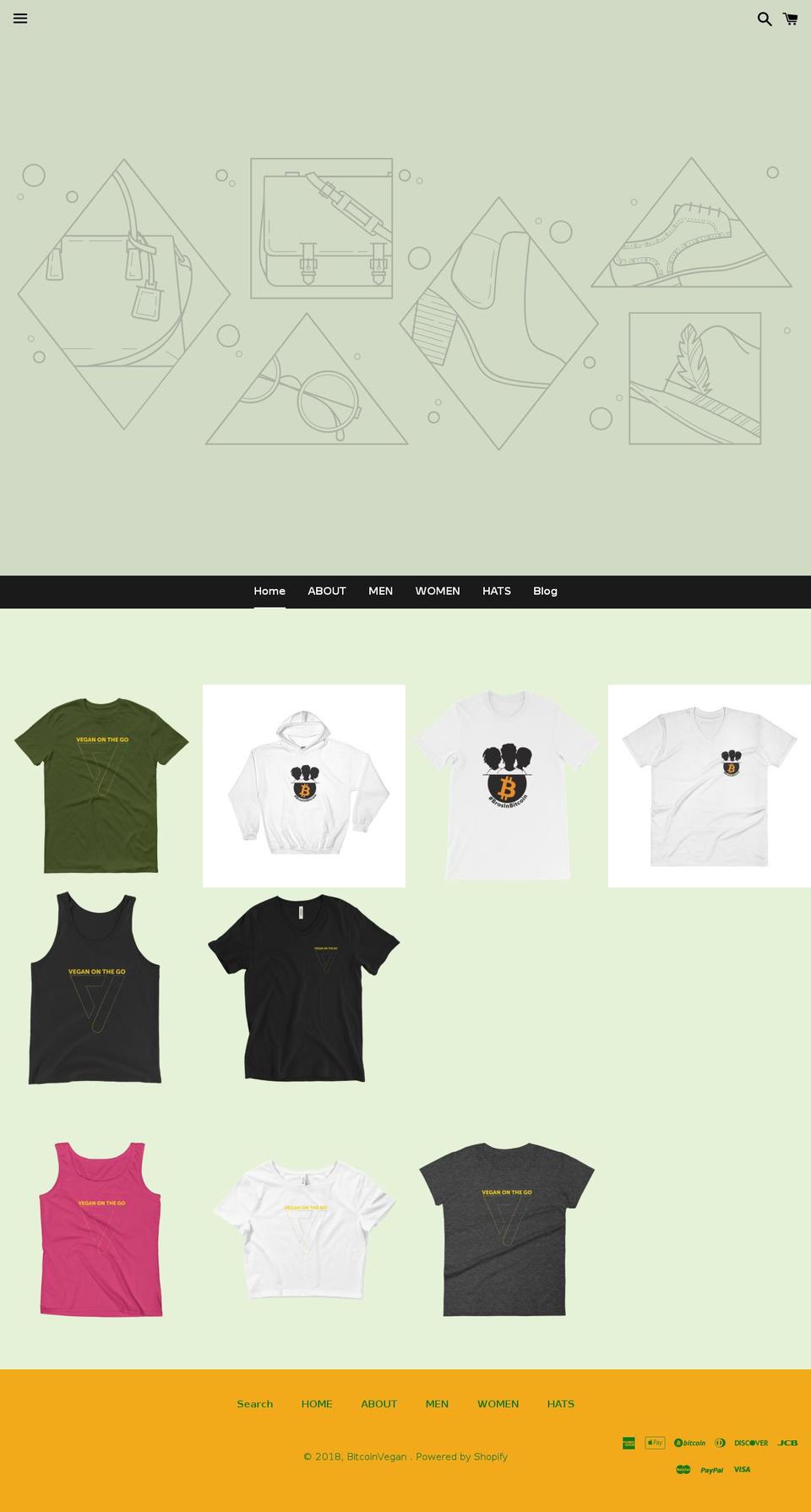 bitcoinvegan.com — Shopify storefront screenshot