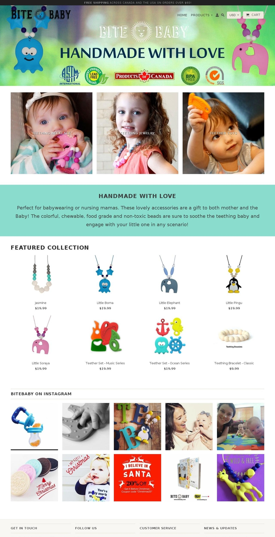 bitebaby.com shopify website screenshot