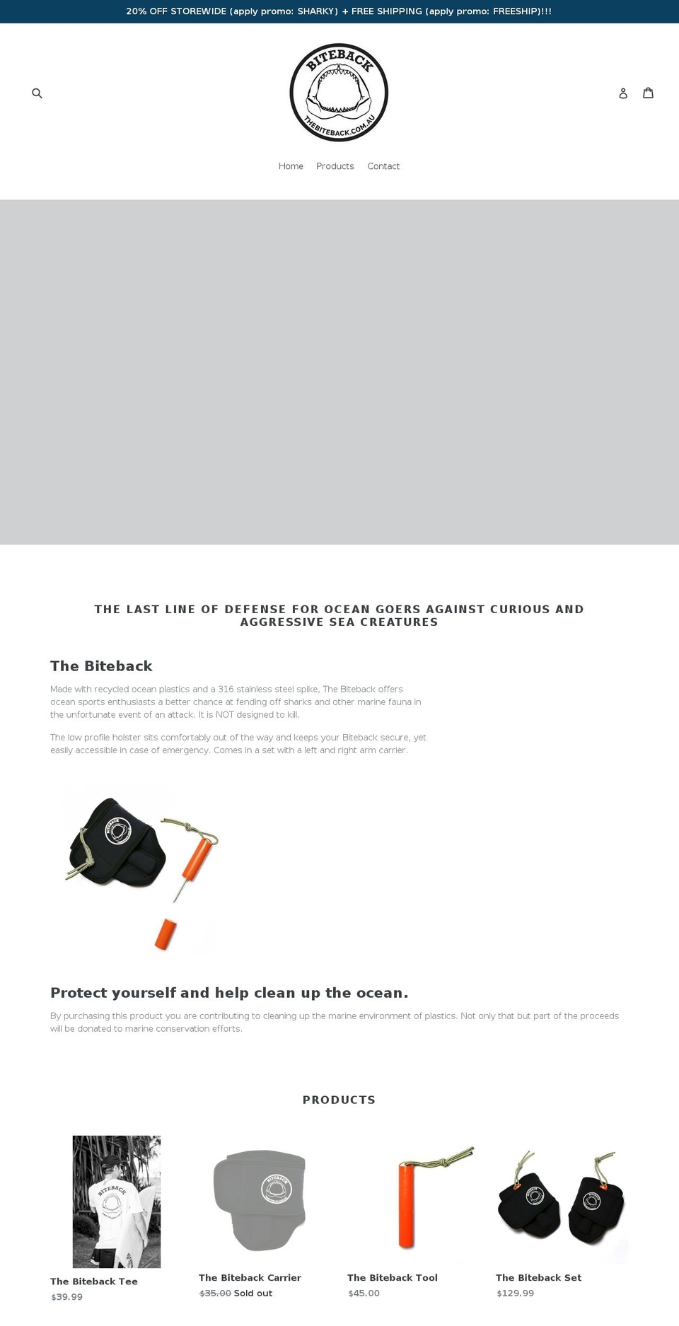 biteback.com.au shopify website screenshot
