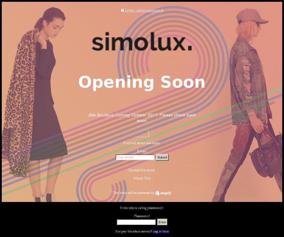 simolux-2 Shopify theme site example biteboutique.com