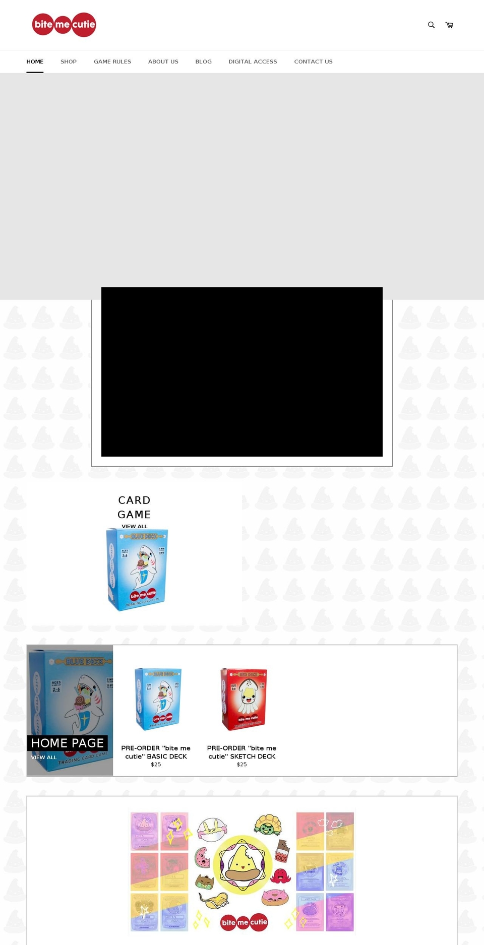 bitemecutie.com — Shopify storefront screenshot