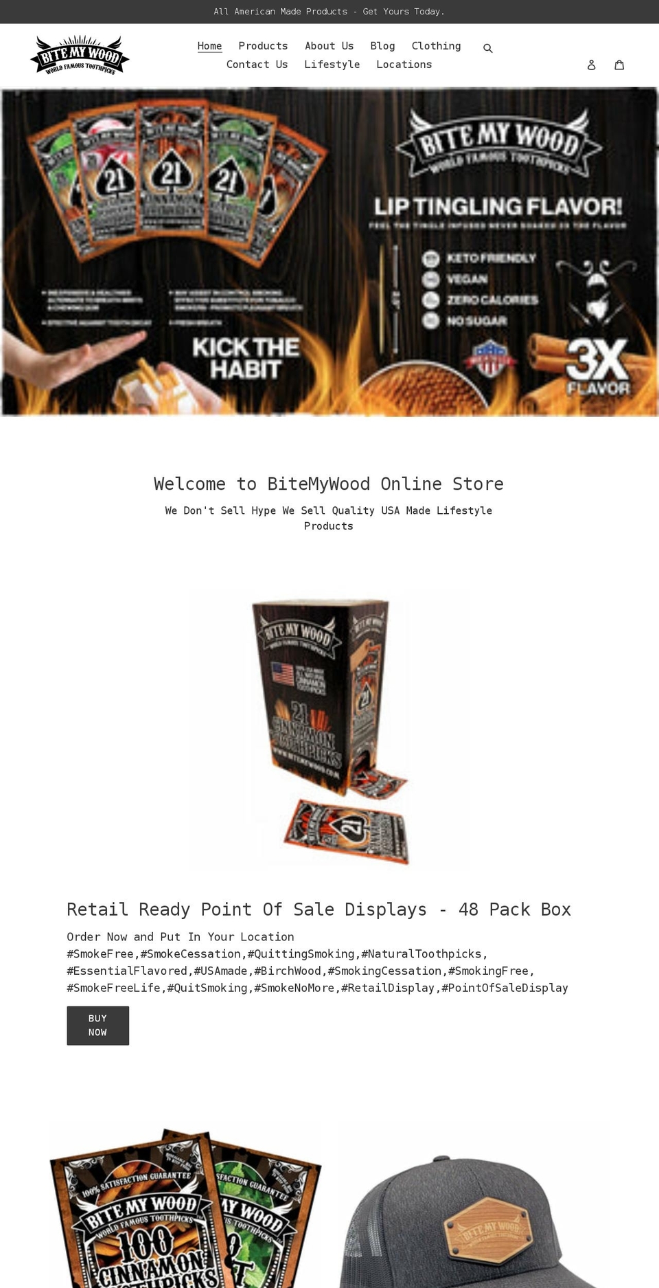 bitemywood.com shopify website screenshot