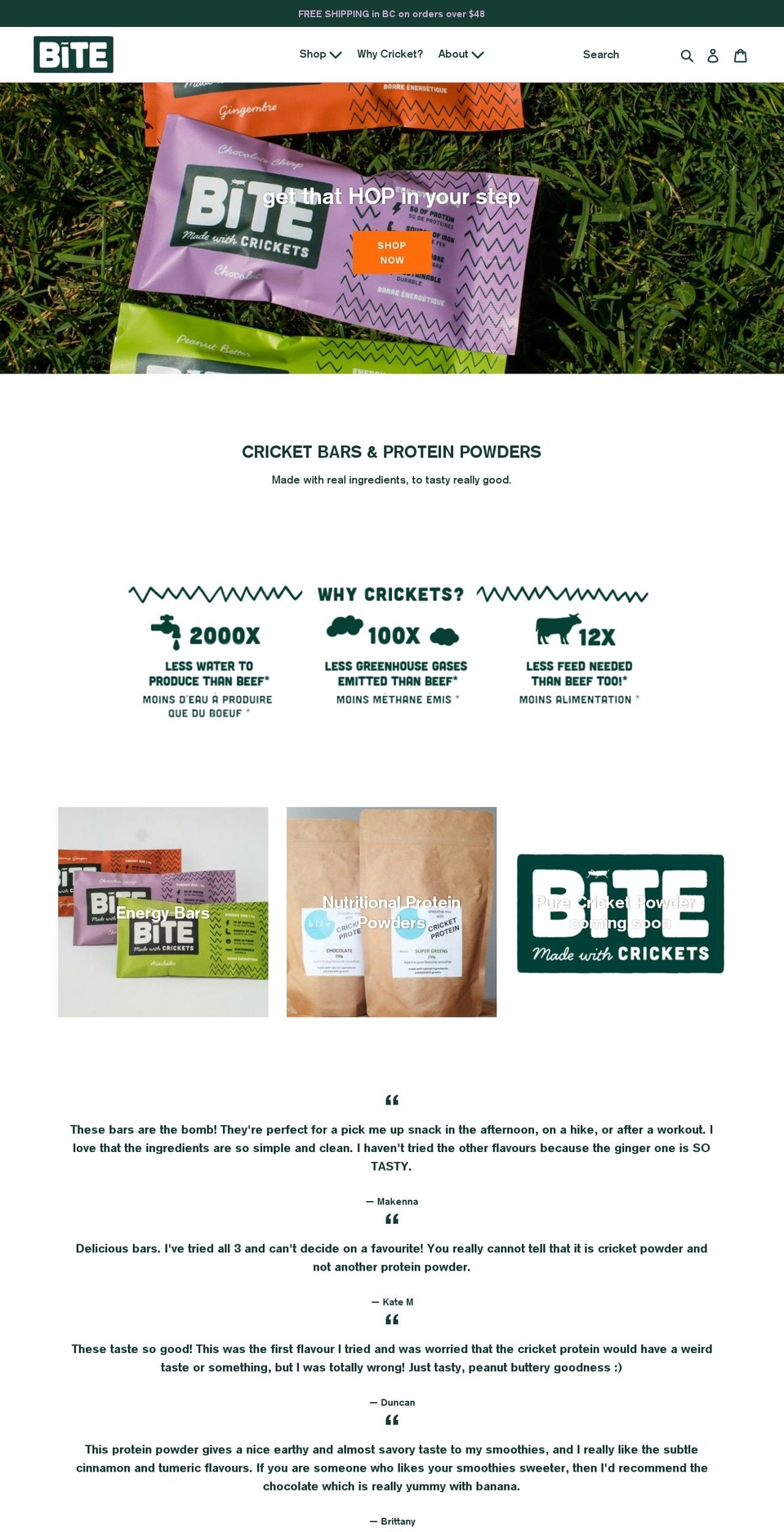 bitesnacks.com shopify website screenshot