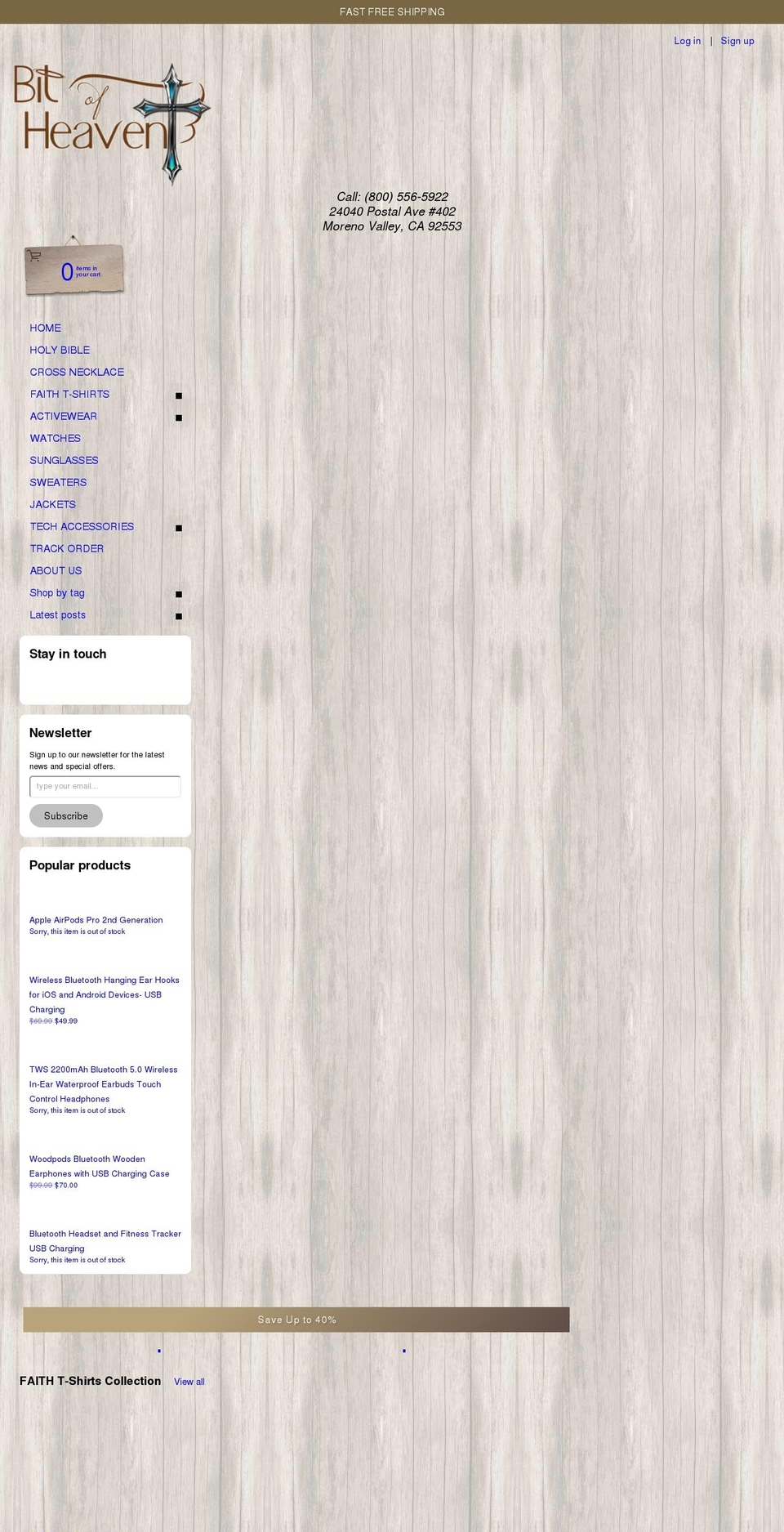 bitofheavenshop.com shopify website screenshot