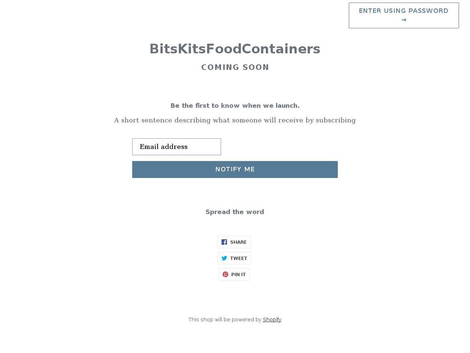 bitskitsfoodstorage.com shopify website screenshot