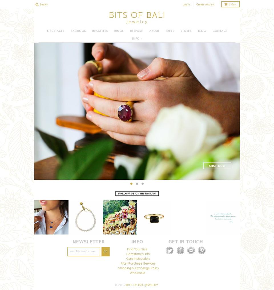 bitsofbali.com shopify website screenshot