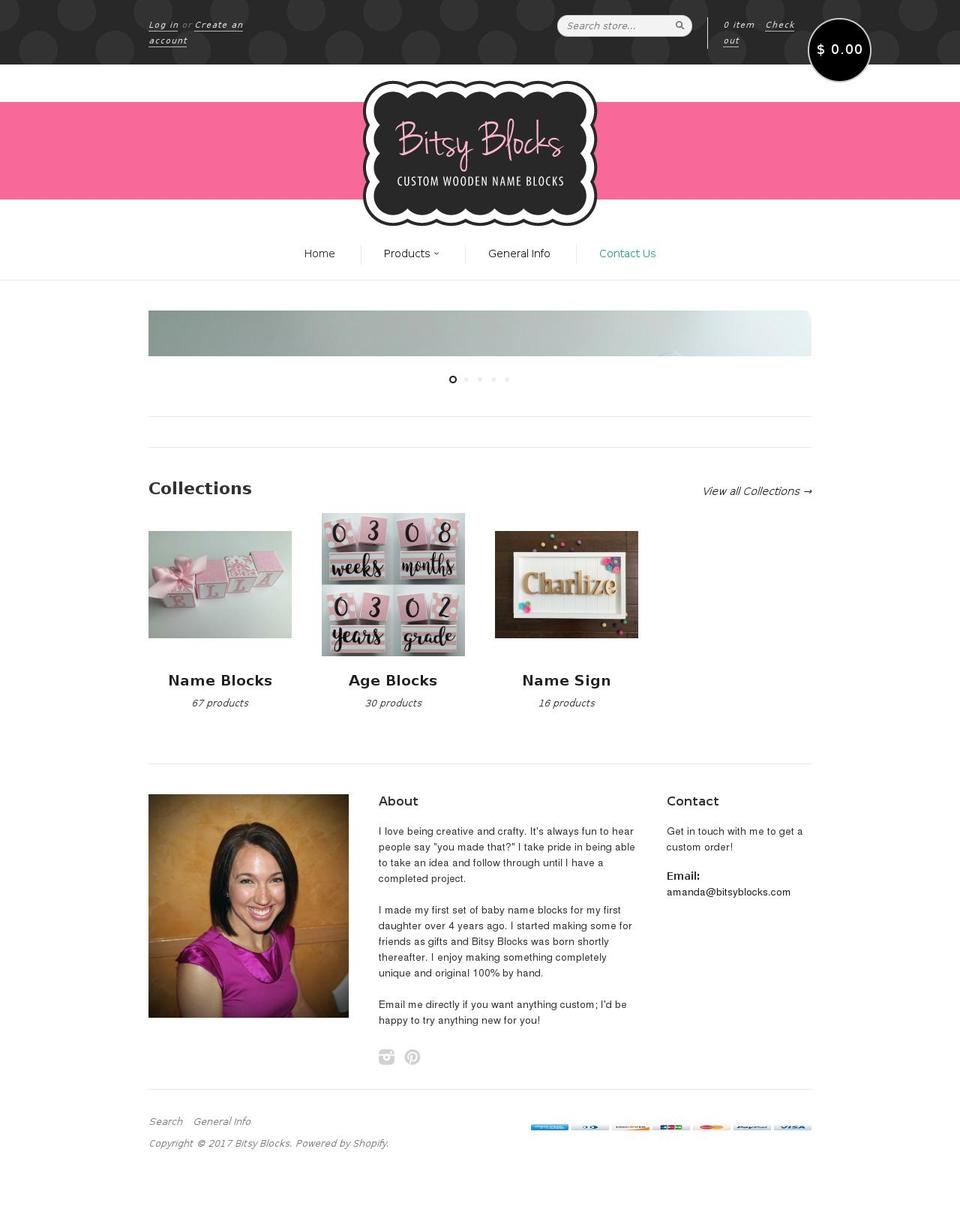 bitsyblocks.com shopify website screenshot