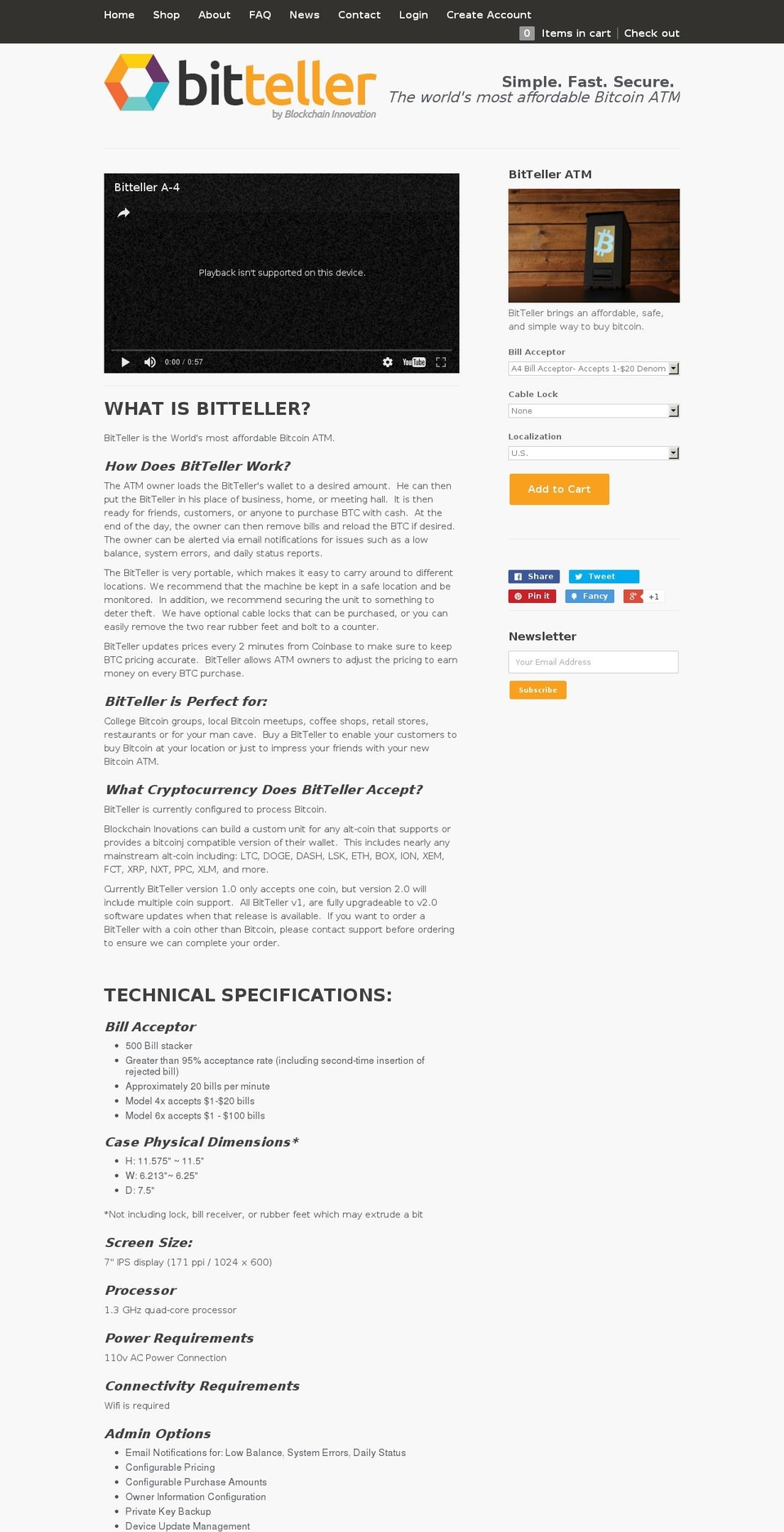 Kickstand Shopify theme site example bitteller.io