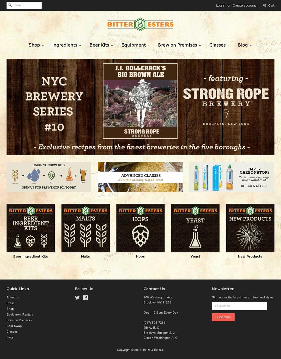 bitteresters.com shopify website screenshot