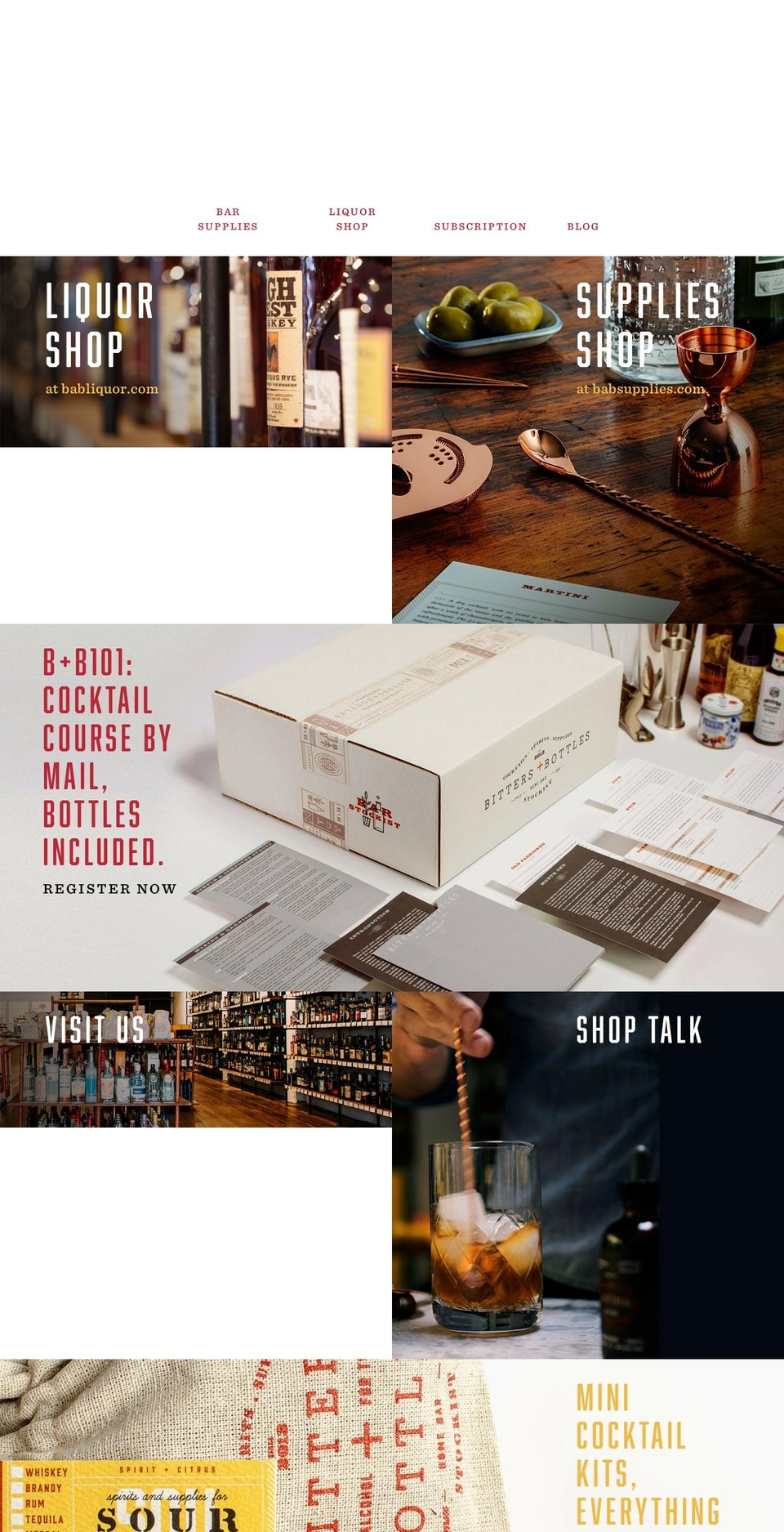 bittersandbottles.com shopify website screenshot