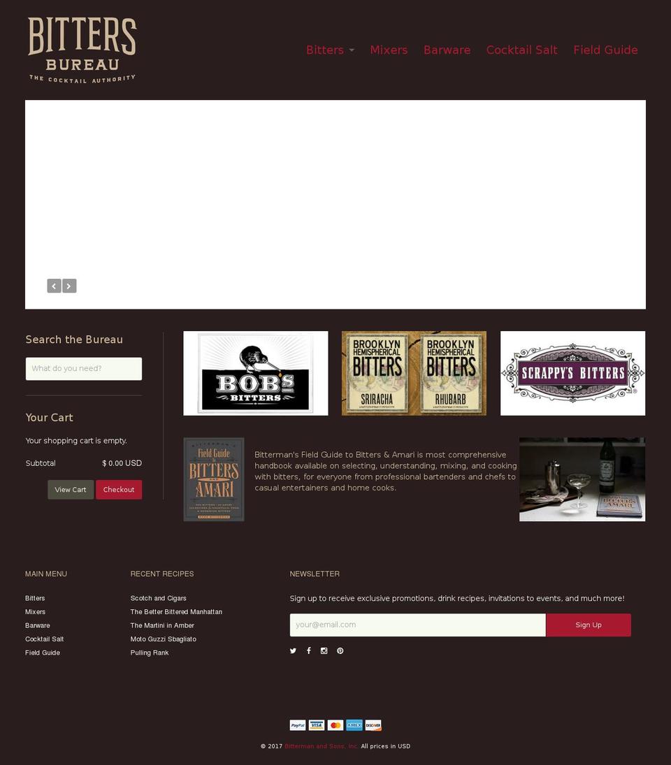bitterscity.com shopify website screenshot