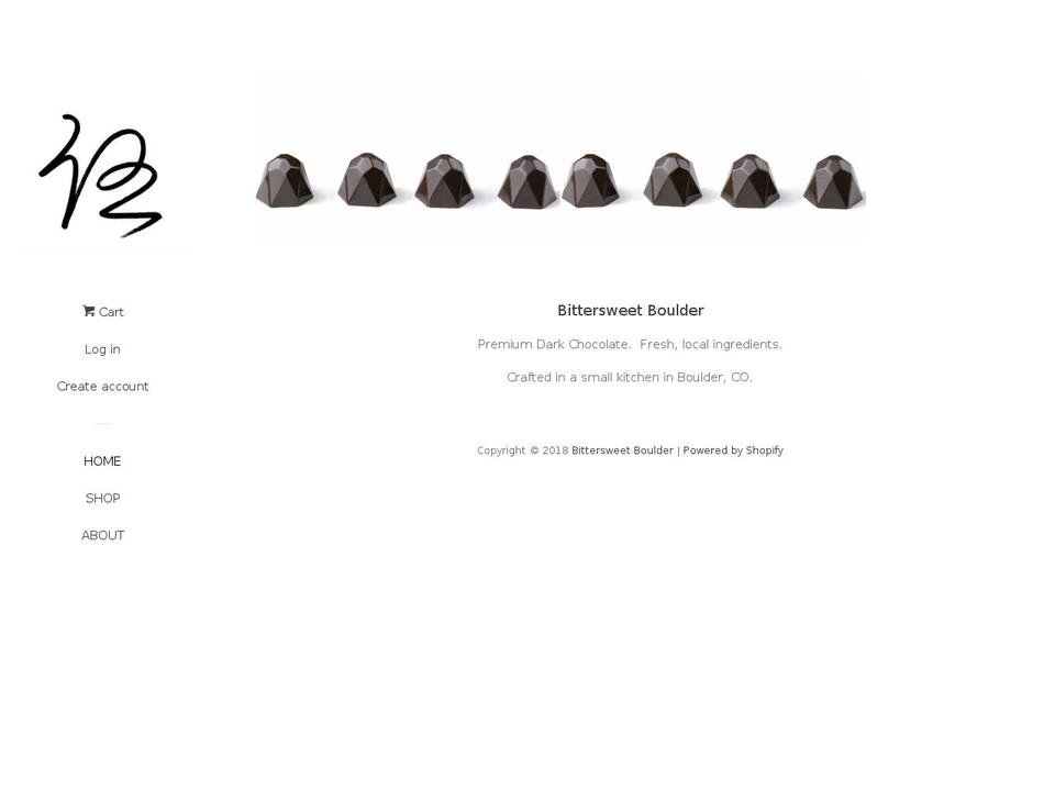 bittersweetboulder.com — Shopify storefront screenshot