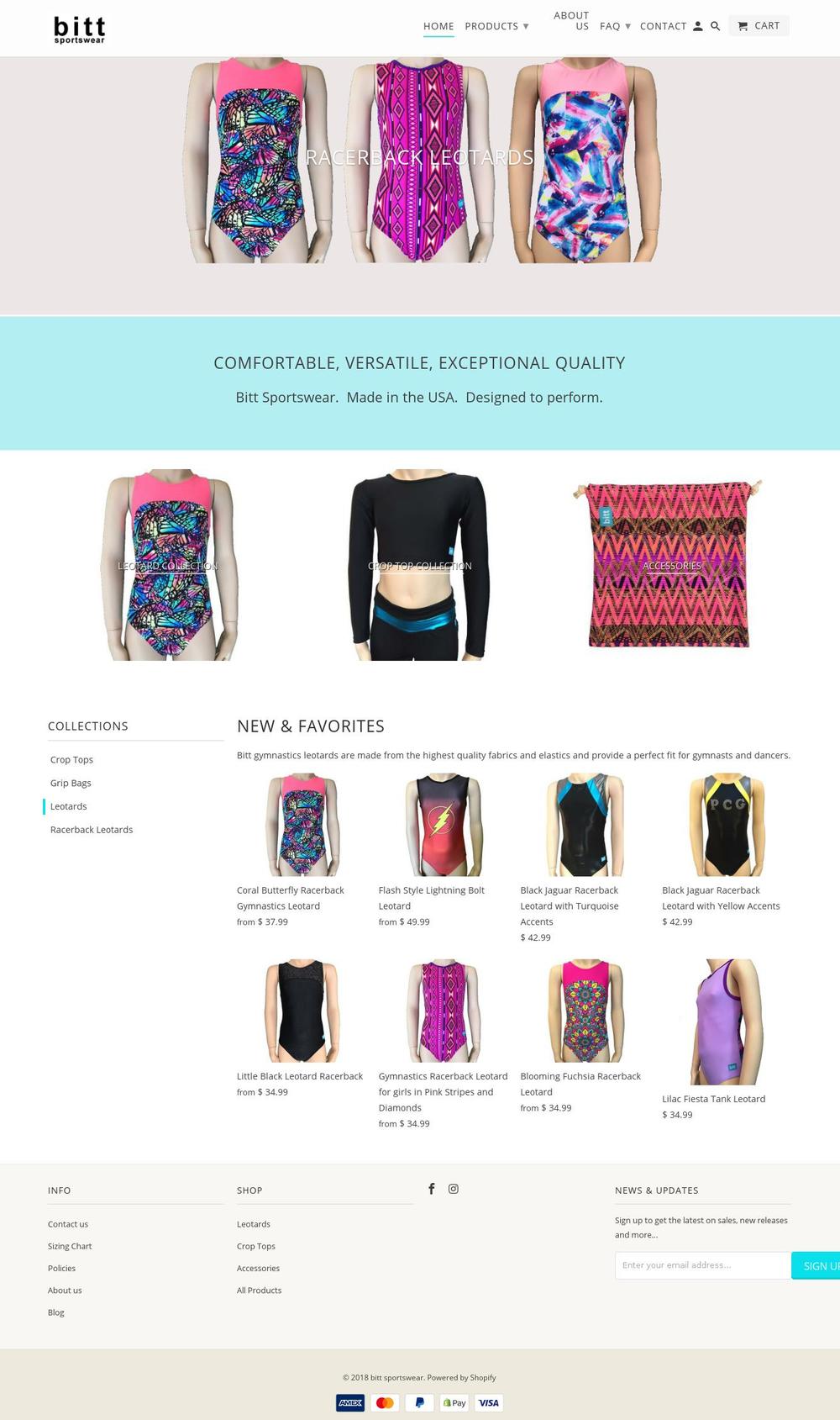 bittleotard.com — Shopify storefront screenshot