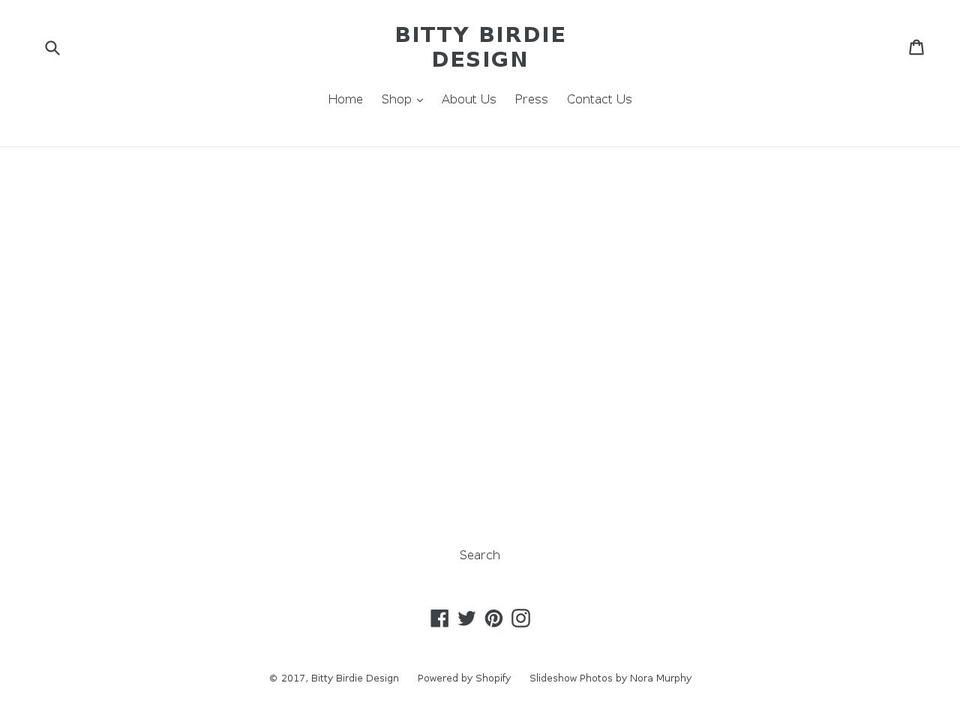 bittybirdiedesign.com shopify website screenshot