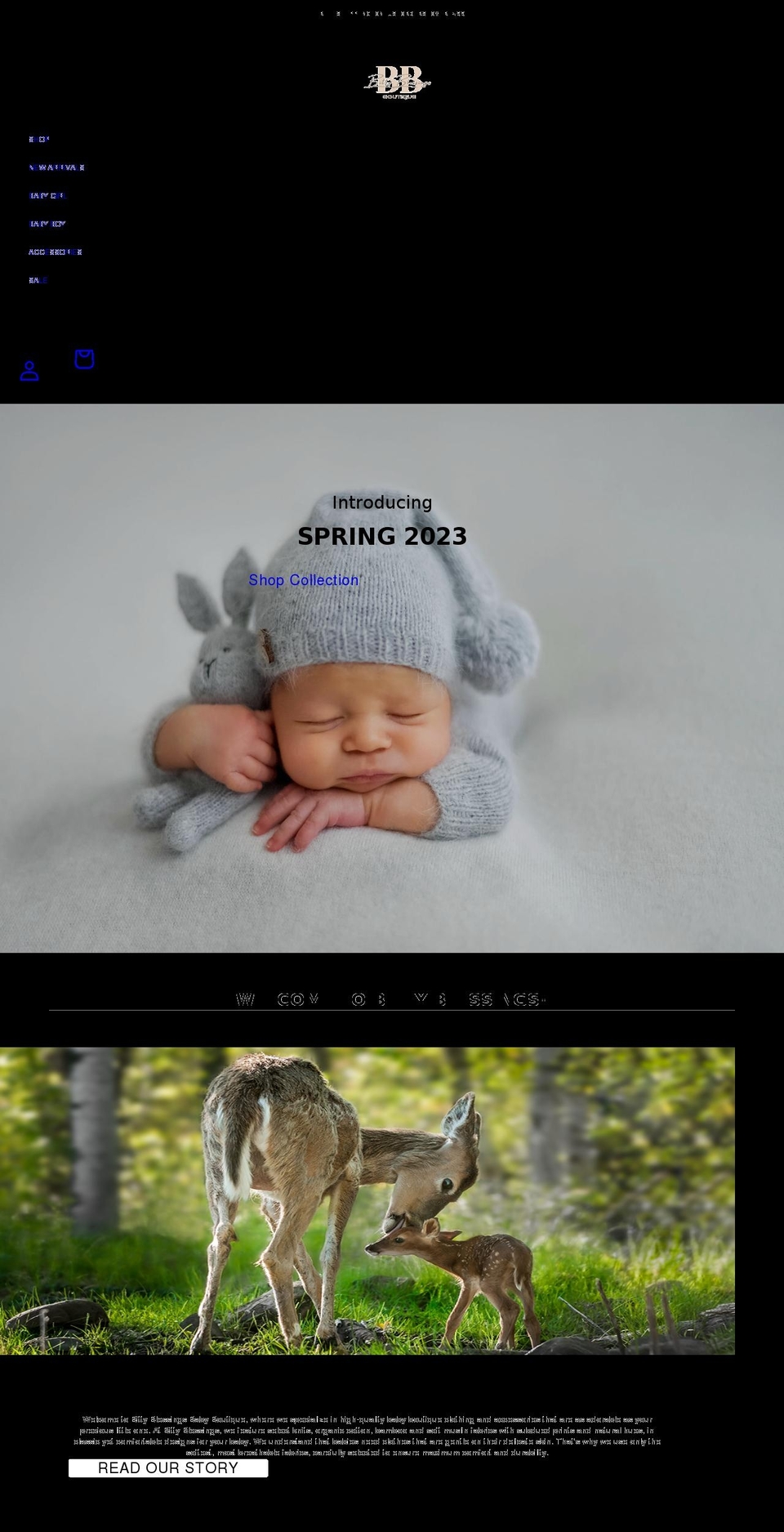 bittyblessingsboutique.com shopify website screenshot