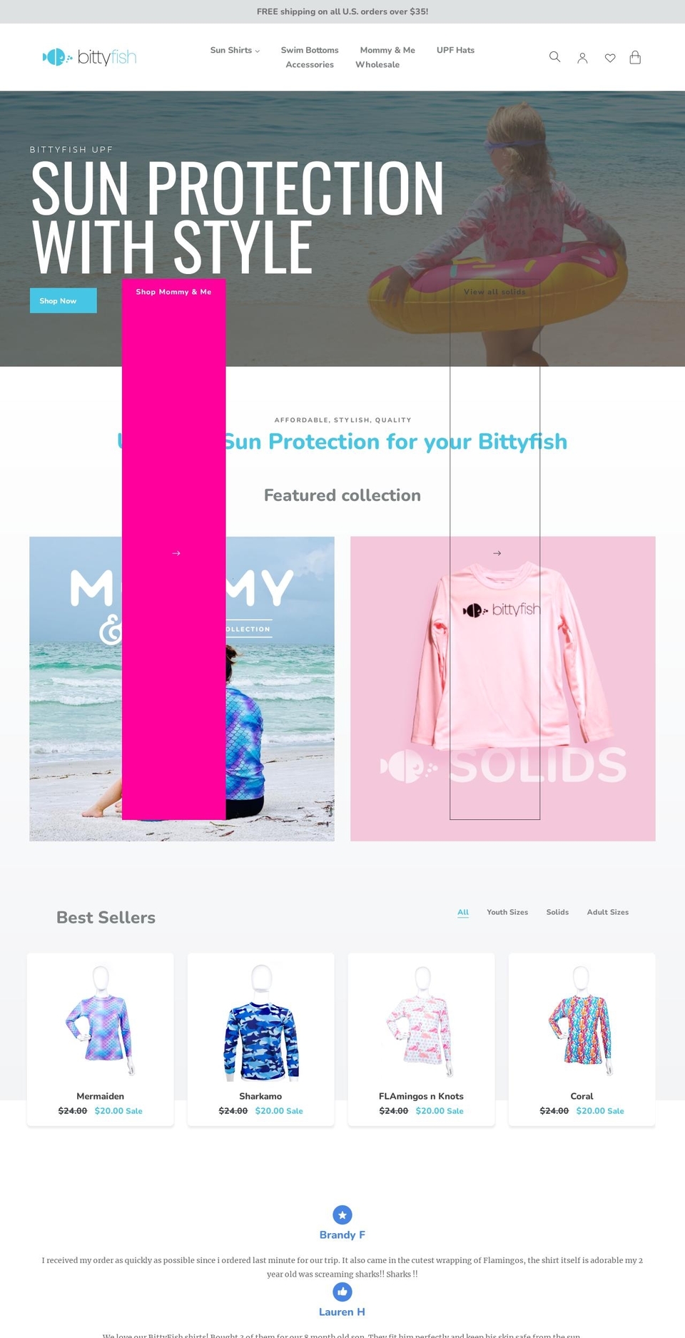 bittyfish.net shopify website screenshot