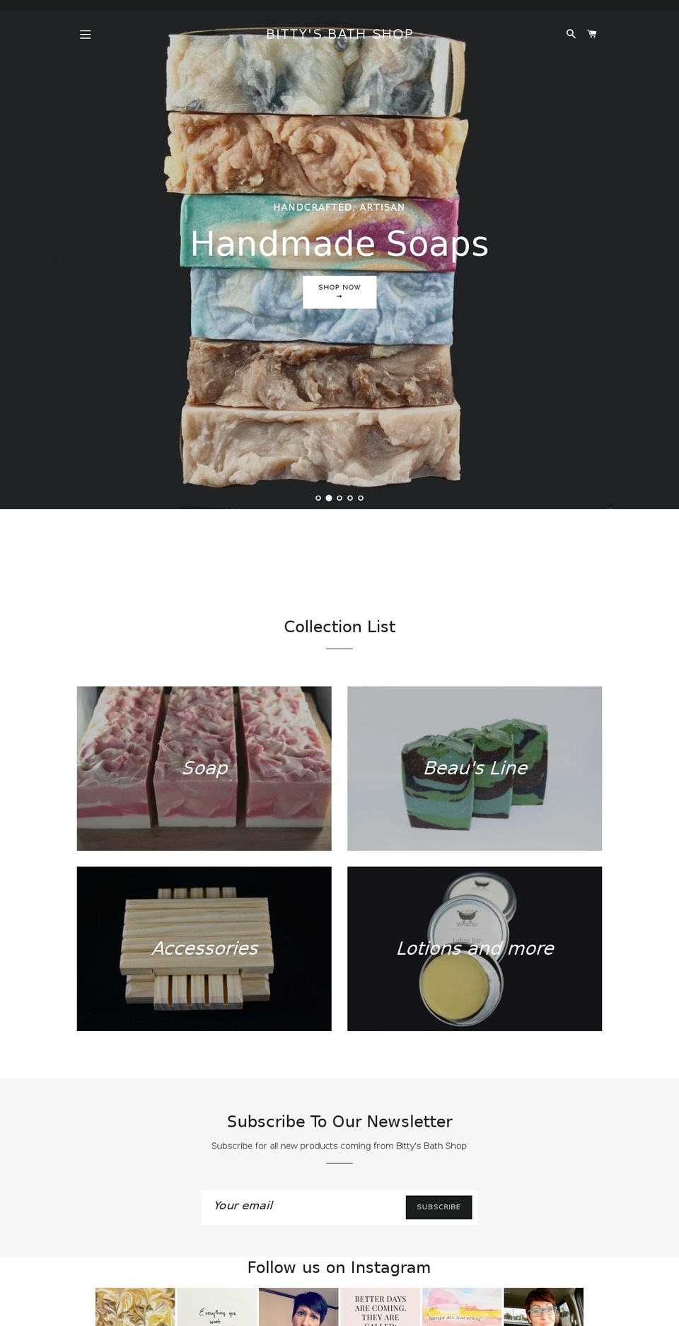 bittysbathshop.com — Shopify storefront screenshot