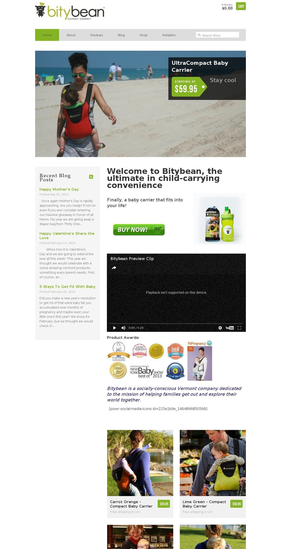 bitybean.com shopify website screenshot