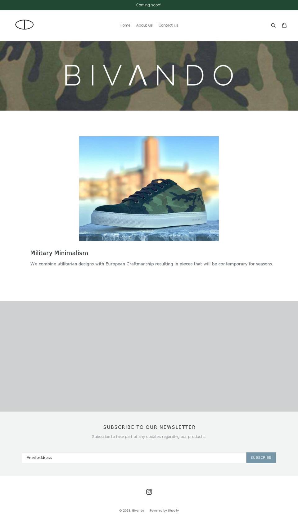 bivando.com — Shopify storefront screenshot