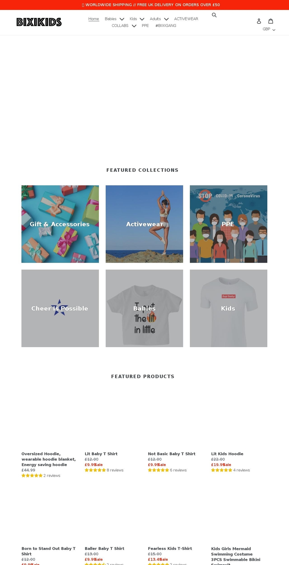 bixikids.com shopify website screenshot