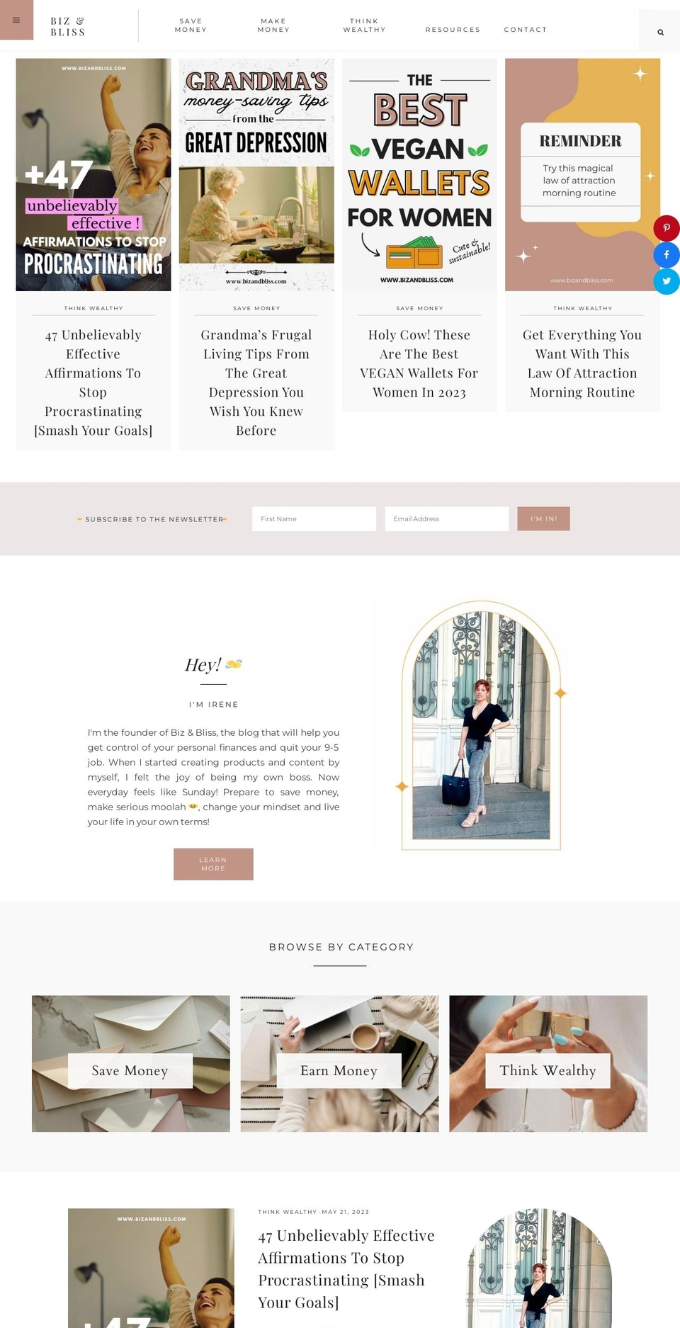 Revo Designs Shopify theme site example bizandbliss.com