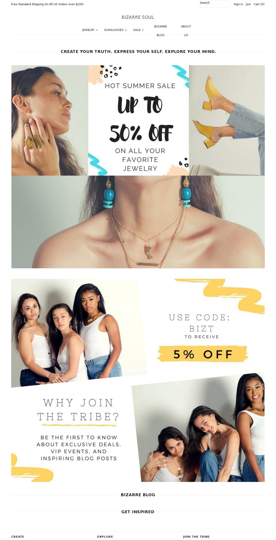 bizarresoul.com — Shopify storefront screenshot