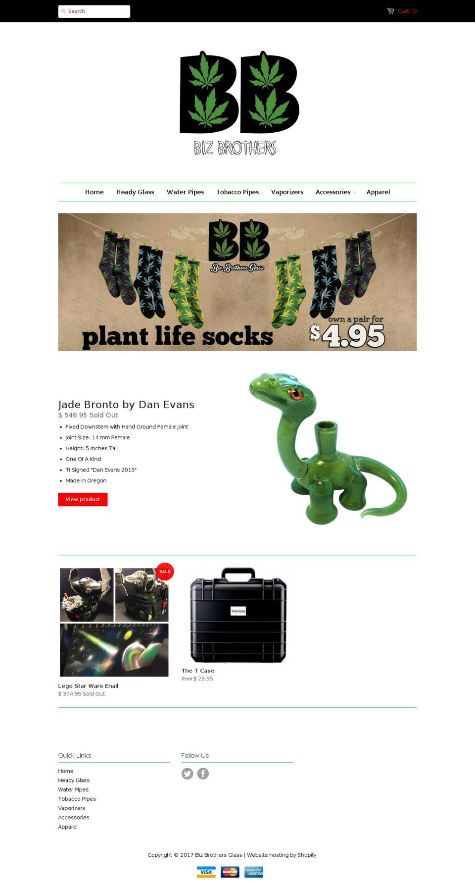 bizbrothersglass.com shopify website screenshot