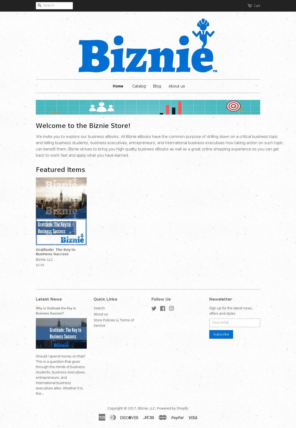 biznie.com shopify website screenshot