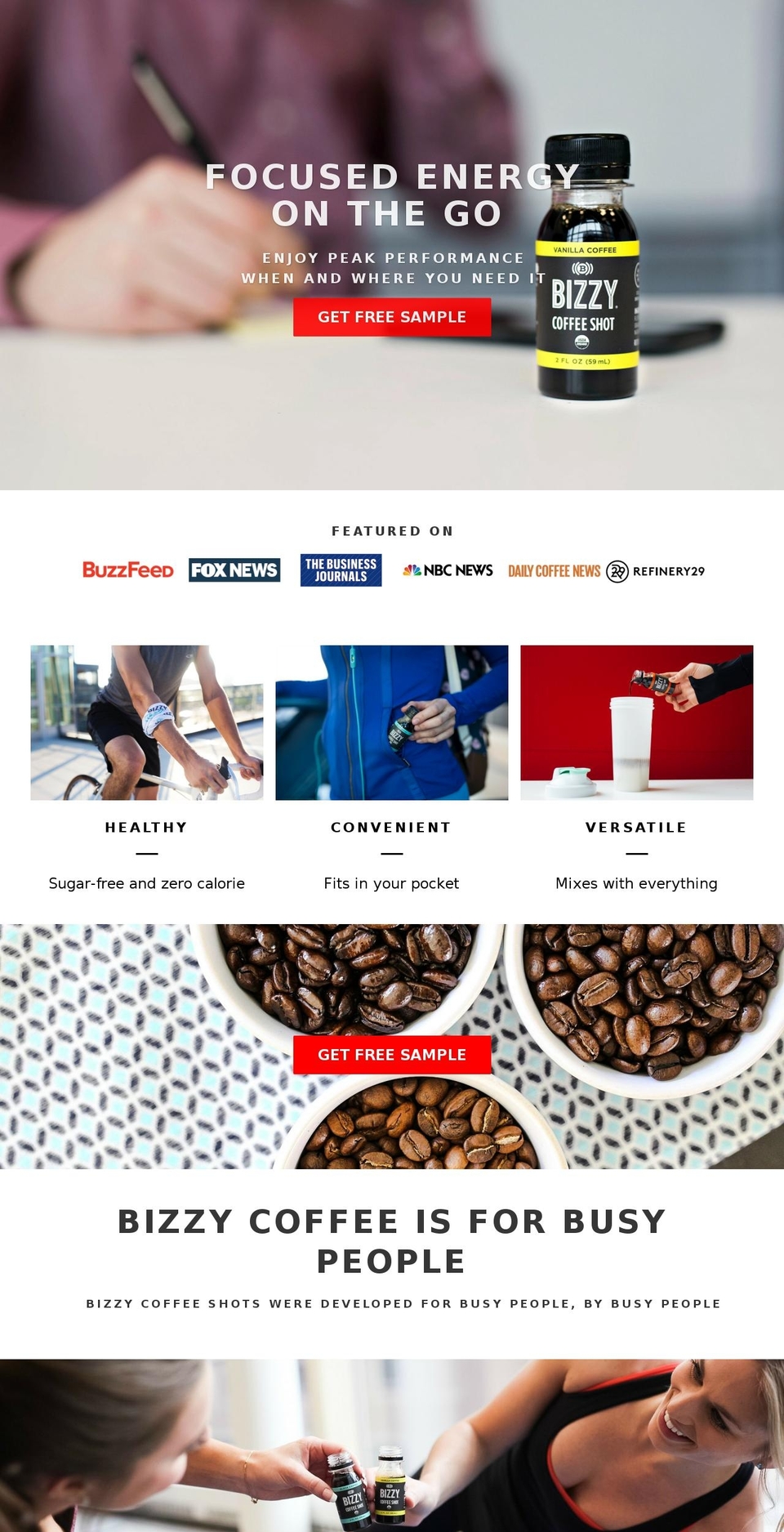 bizzy-coffee.myshopify.com shopify website screenshot