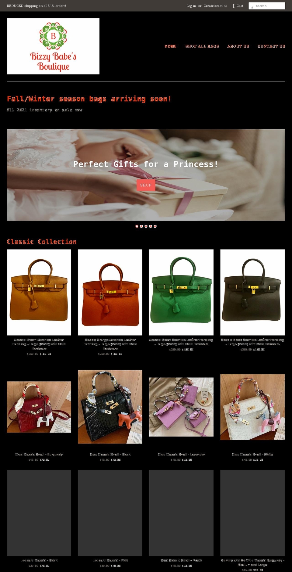 bizzybabesboutique.com shopify website screenshot